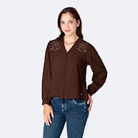 Blusas Mujer Pionier Chocolate Winika